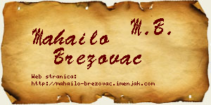 Mahailo Brezovac vizit kartica